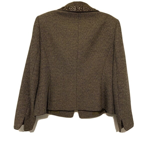 KASPER Womens Plus Size 14 Multicolor Textured Embellished Blazer Jacket - Picture 4 of 7